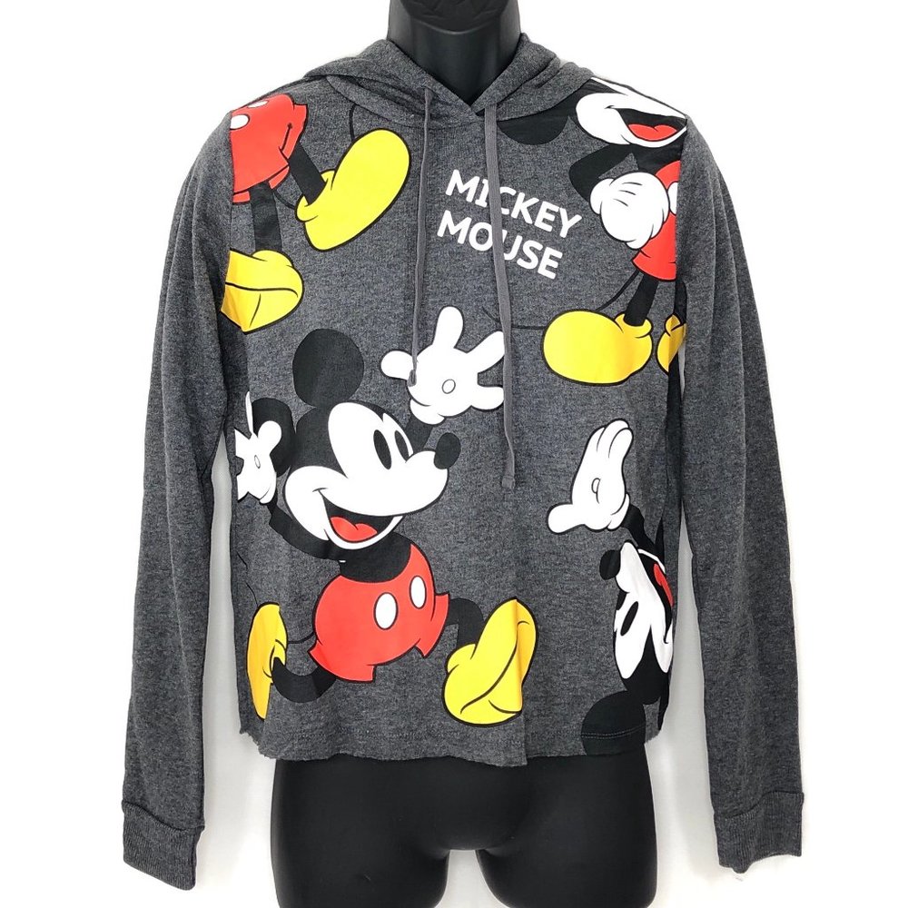 Mickey Mouse Disney Pullover Cropped Hem Top M